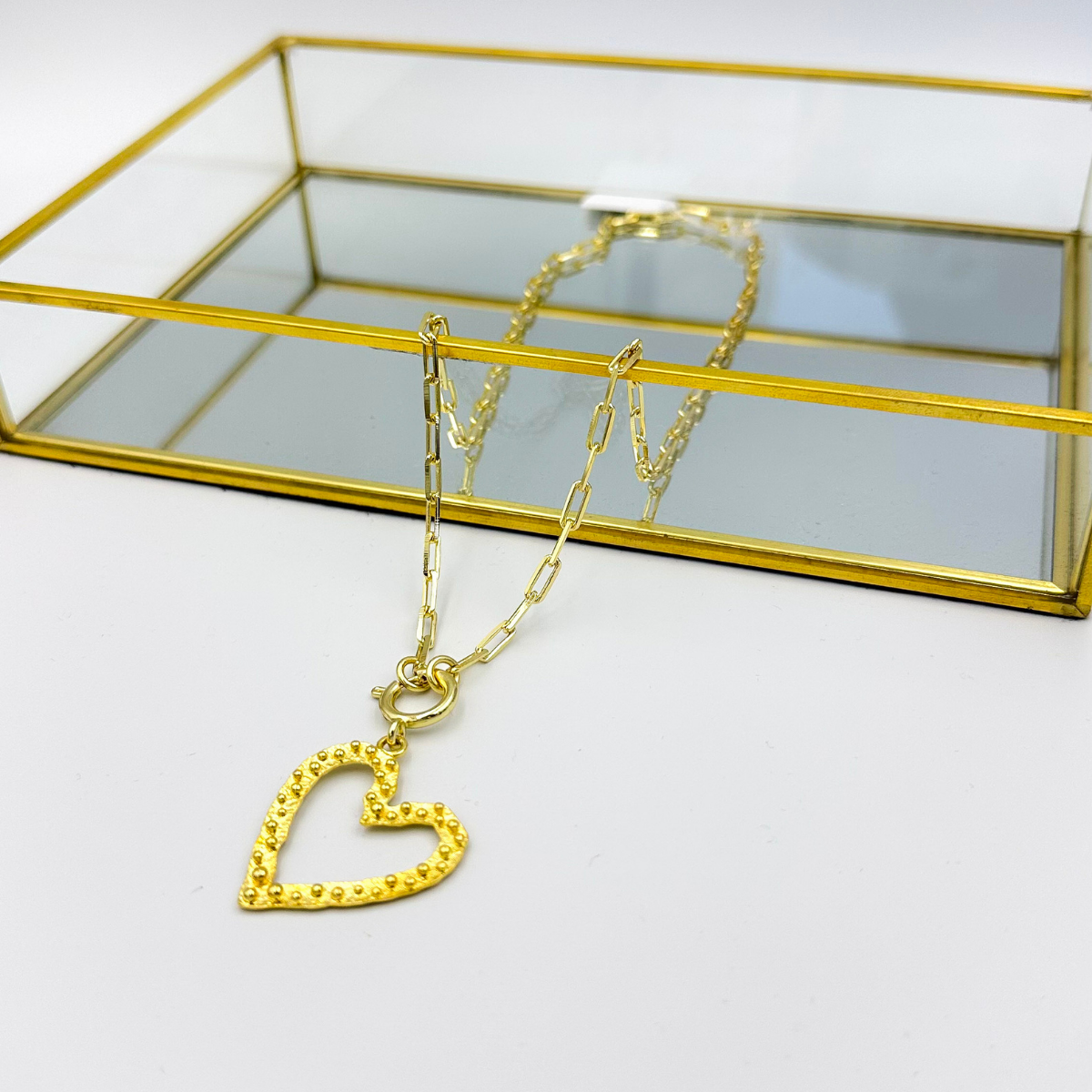 Collar Corazón Granitos