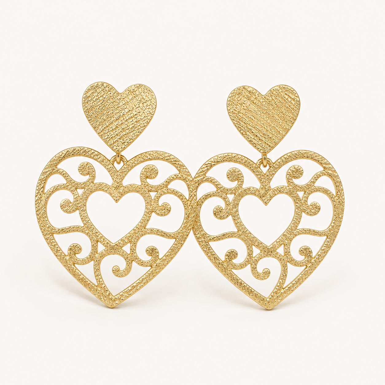Aros Corazón Encantado gold