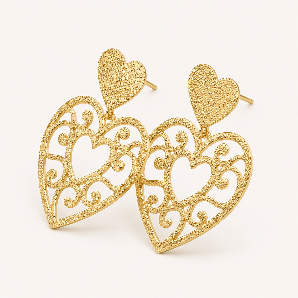 Aros Corazón Encantado gold 1