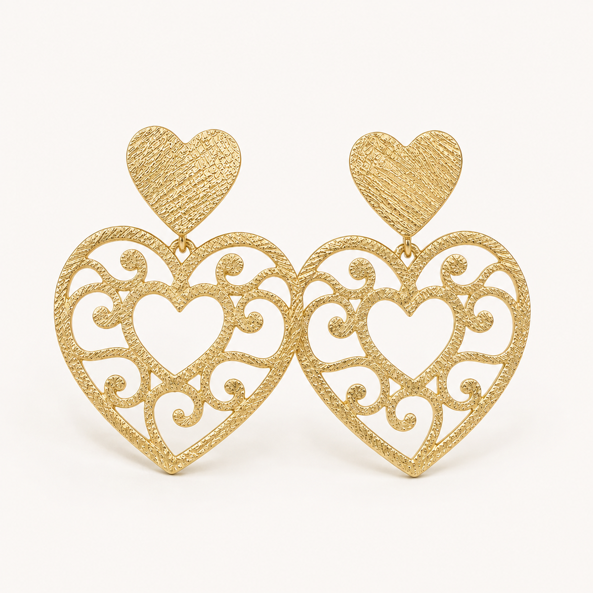 Aros Corazon Encantado gold