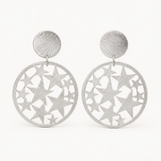 Aros estrellas caladas silver