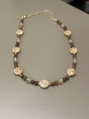 Collar cafe ceramica y cuarzo