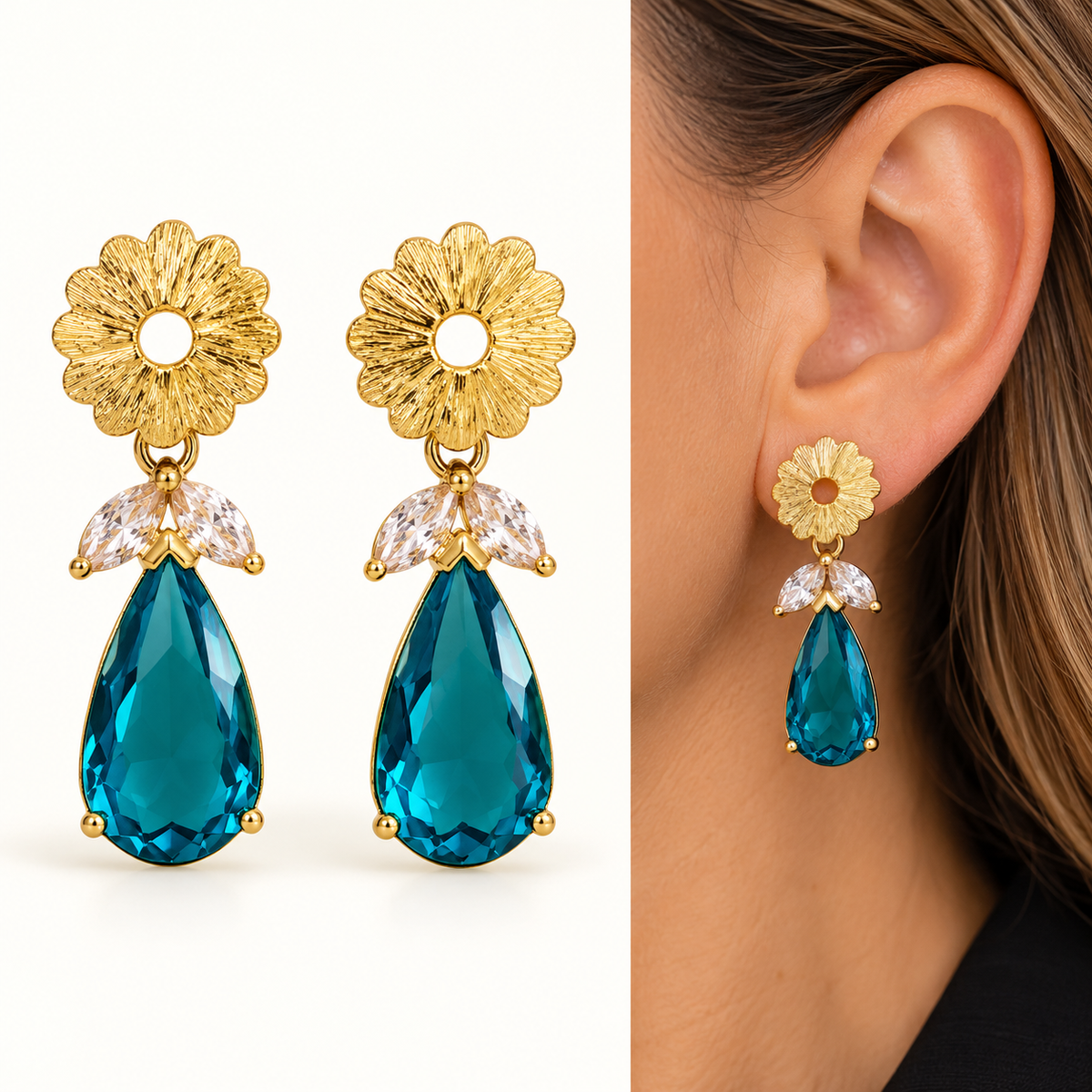 Pendientes_dorados_con_piedras_turquesa